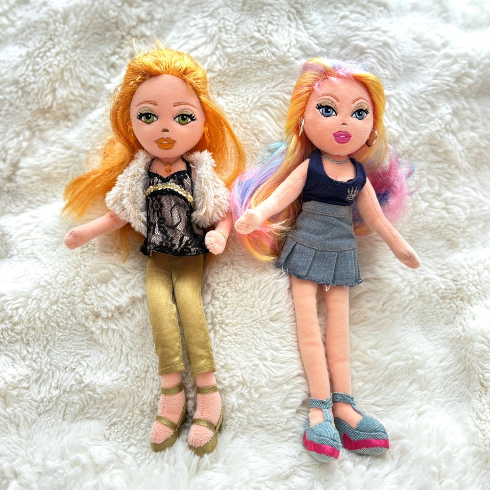 Ty Girlz‎ Plush Doll Lot Classy Carla & Cute Candy Collectible Fashion Dolls